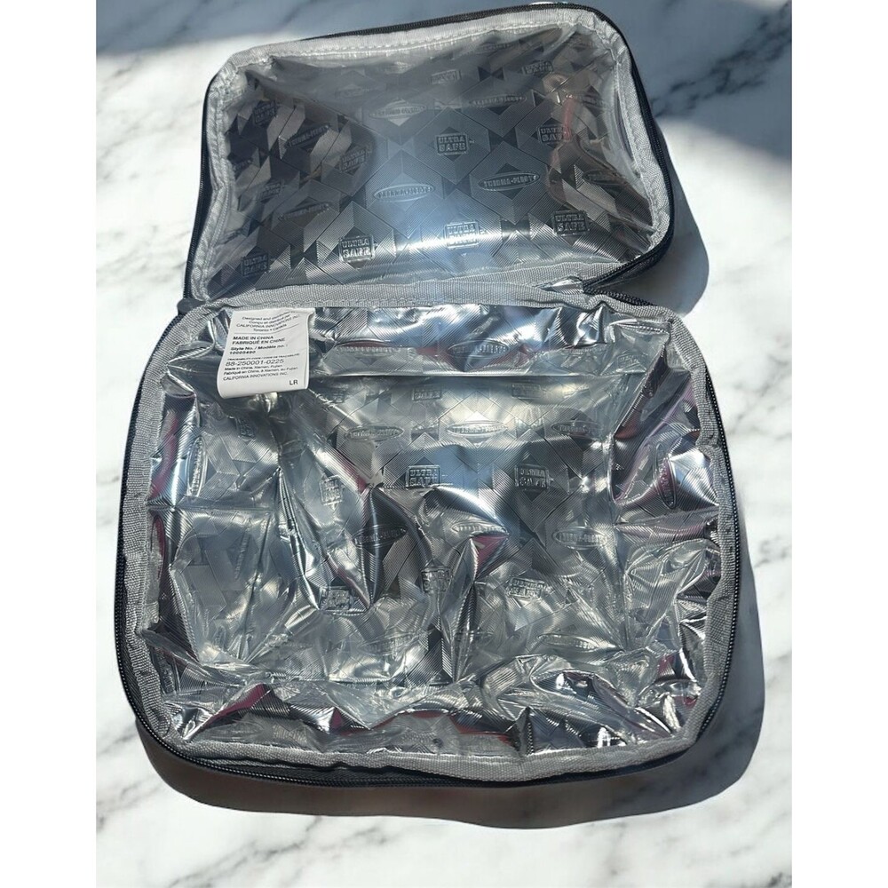 NWT Arctic Zone‎ Gray & White Fridge Cold Lunch Travel Bag - Picture 4 of 5